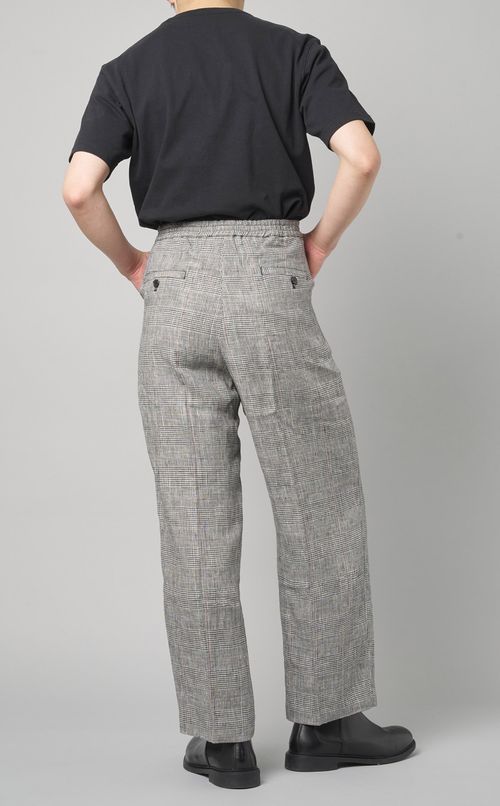 チェック柄ワイドパンツ