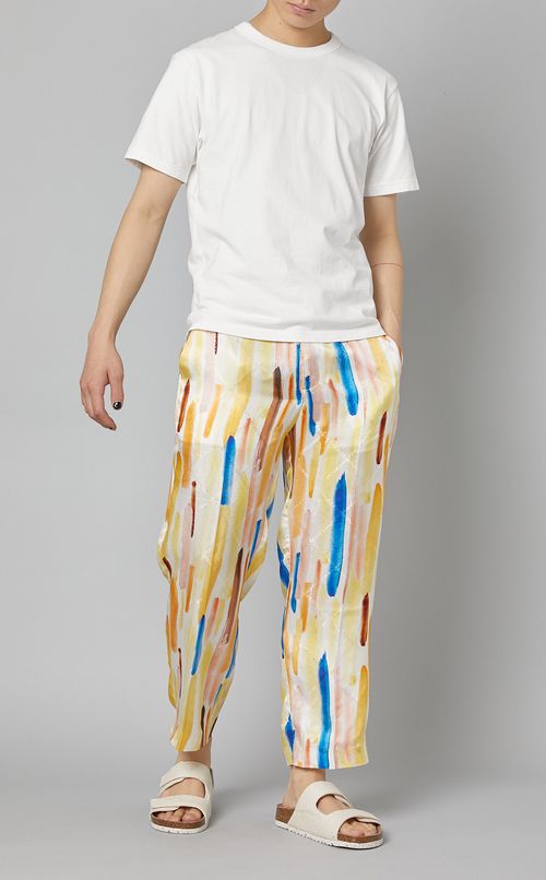 ペイント風プリントパンツ