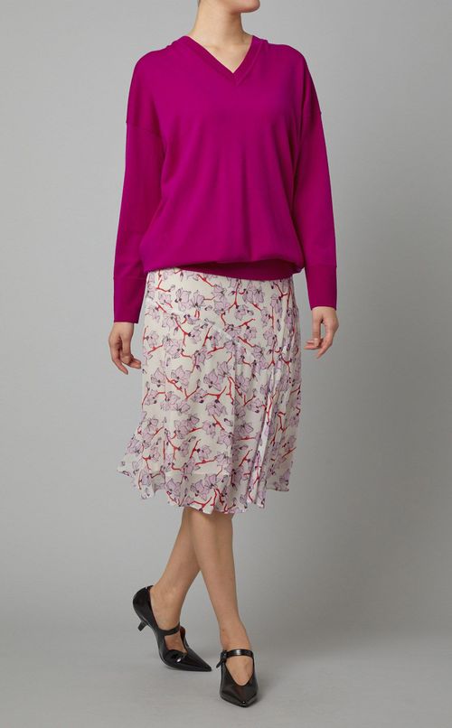 ウール混ベーシックニットプルオーバー