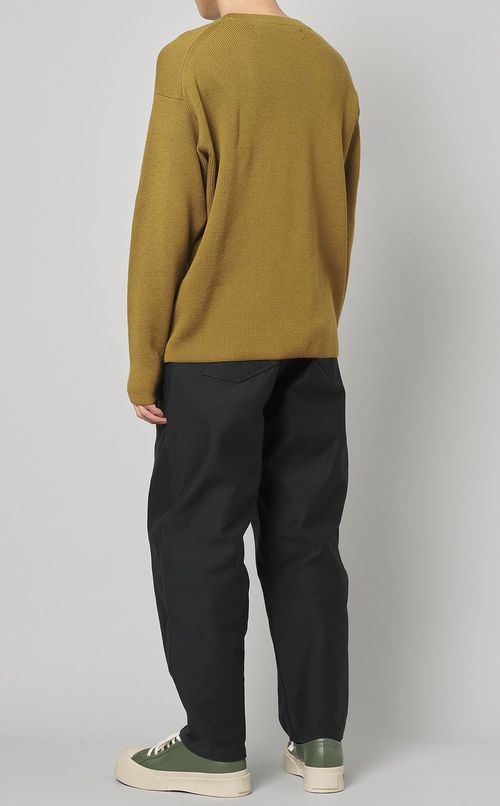 片畦ニットクループルオーバー