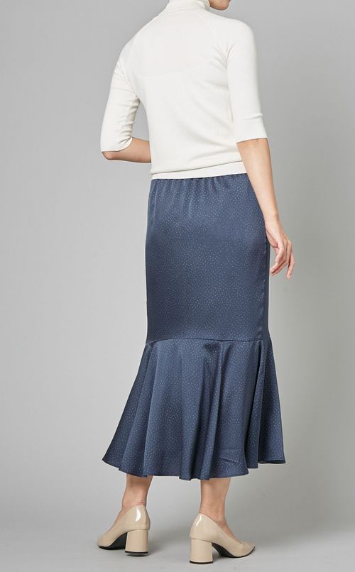 ドットプリントマーメイドスカート