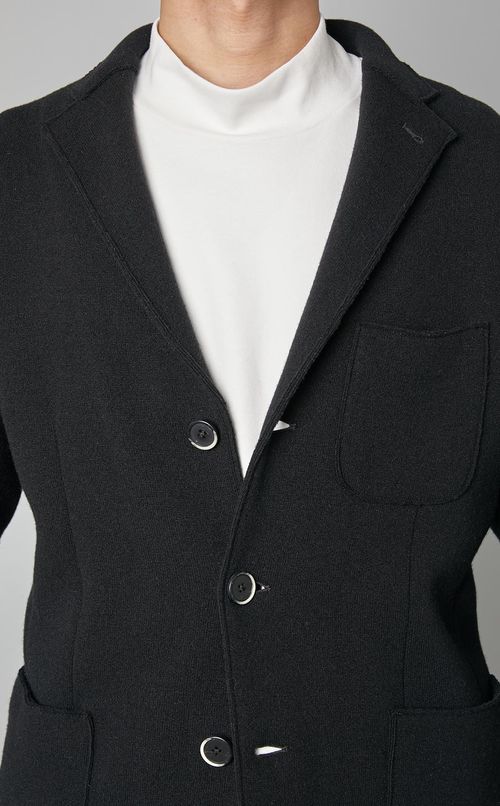 ウールジャージ3ボタンジャケット