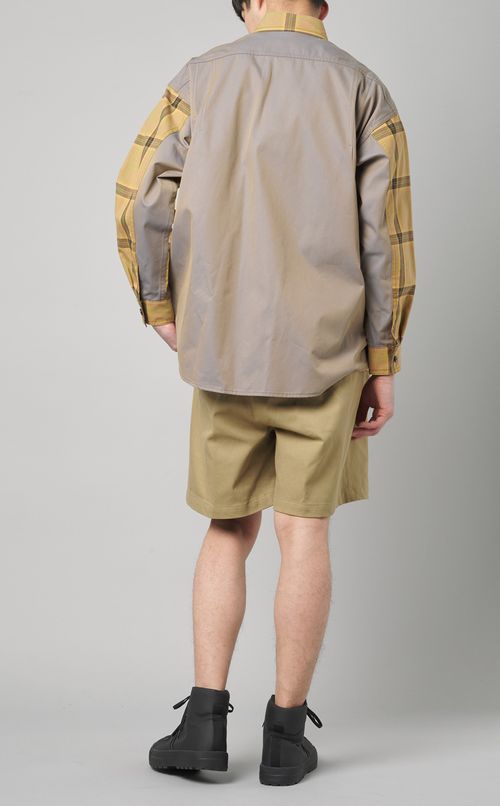 チェックコンビシャツブルゾン