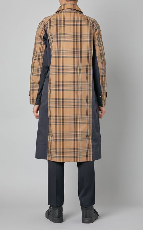 チェックボンディングコート