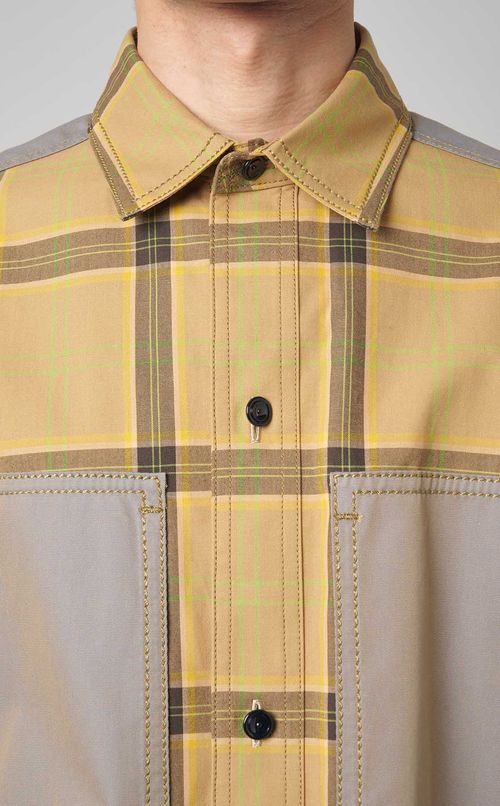 チェックコンビシャツブルゾン