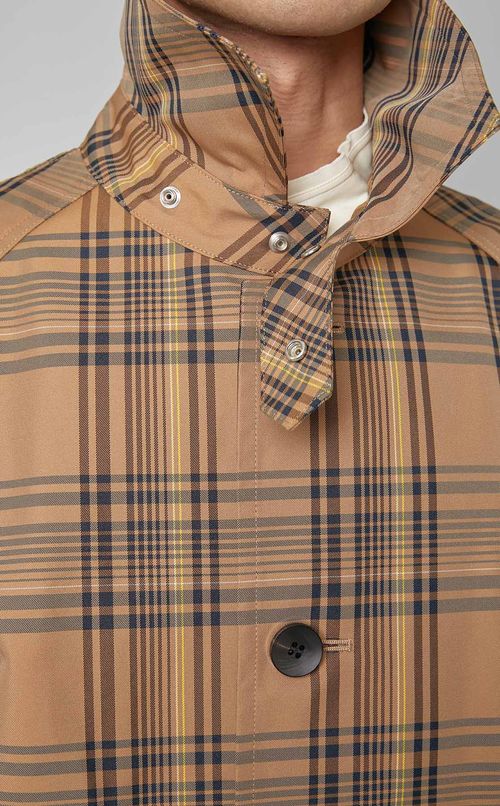 チェックボンディングコート