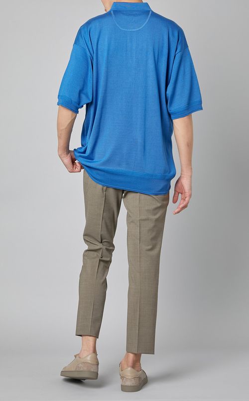 シルクコットンポロシャツ