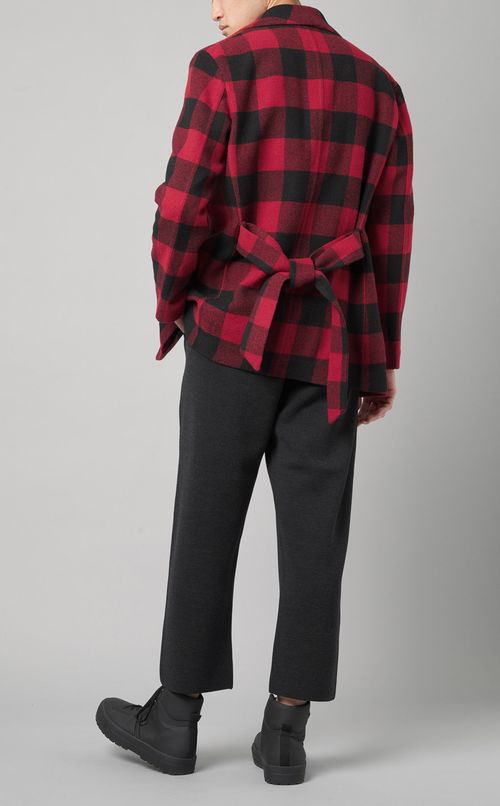 バッファローチェックショールカラージャケット