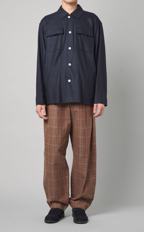 ビッグポケットウールシャツ