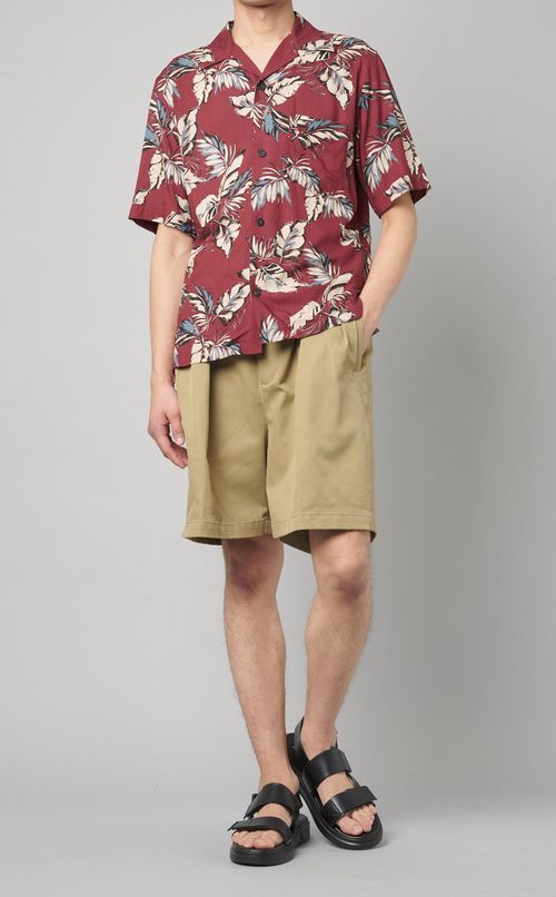 レーヨンプリントアロハシャツ