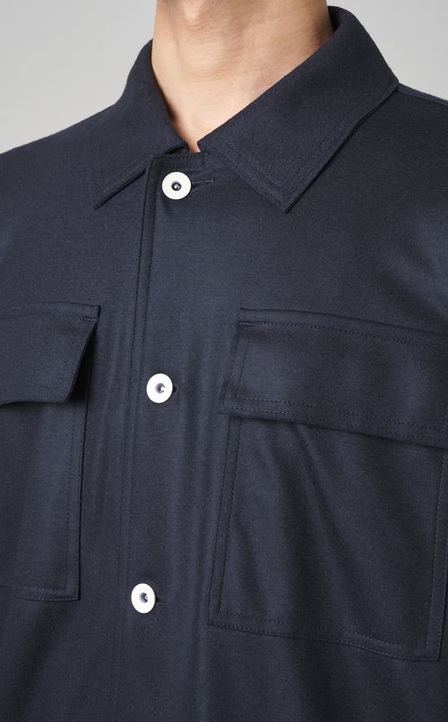 ビッグポケットウールシャツ