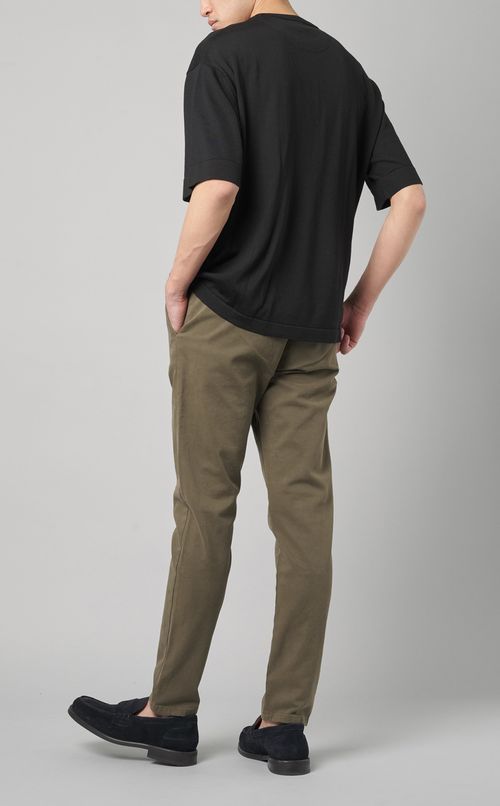 コットンテーパードパンツ