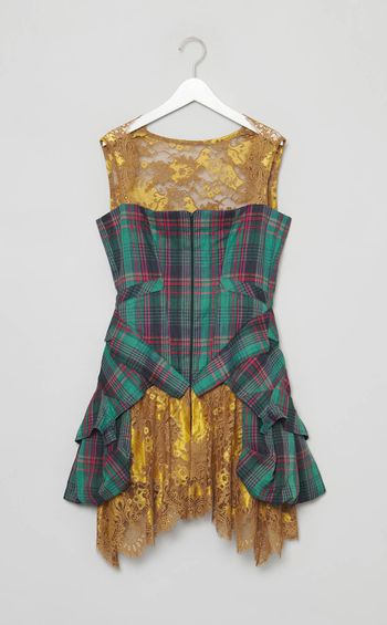 【roop】チェックレースドレス