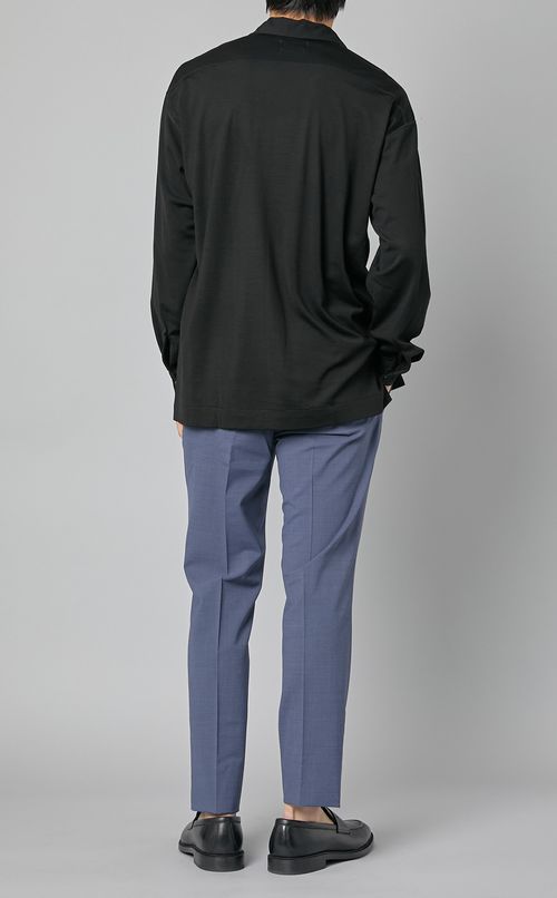 ウールナイロンジャージーシャツ