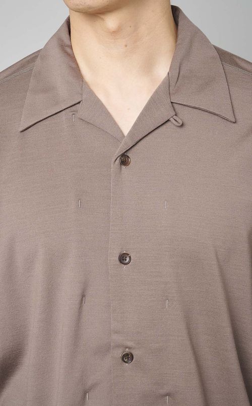 ウールナイロンジャージーシャツ