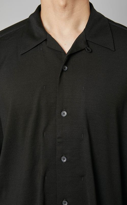 ウールナイロンジャージーシャツ