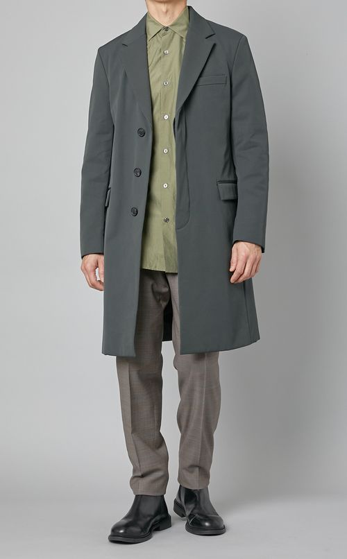 コットンシルクセミワイドカラーシャツ