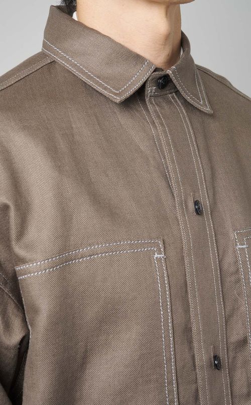 リネンツイルシャツブルゾン