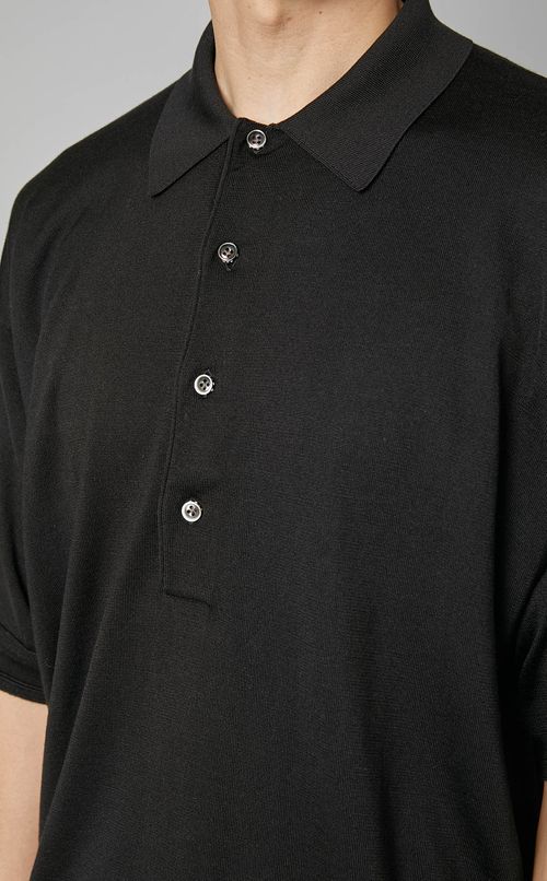 シルクコットンポロシャツ