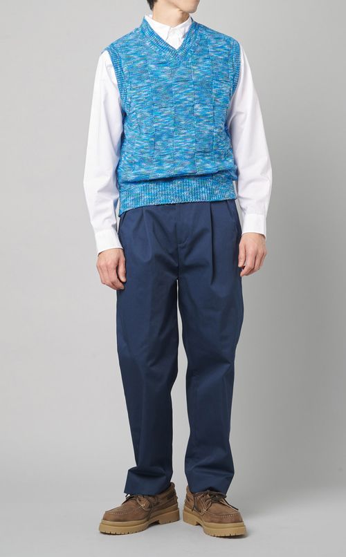 シルクコットンVネックベスト