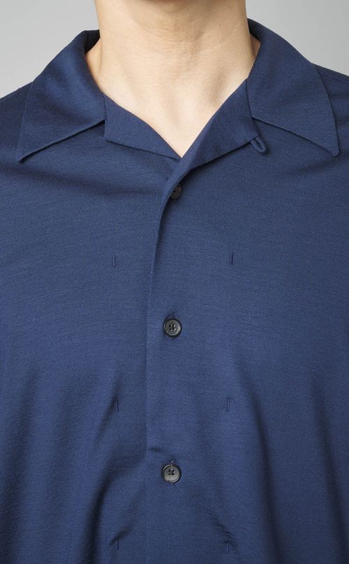 ウールナイロンジャージーシャツ