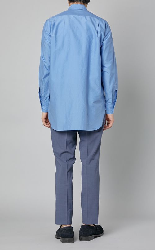 コットンシルクセミワイドカラーシャツ