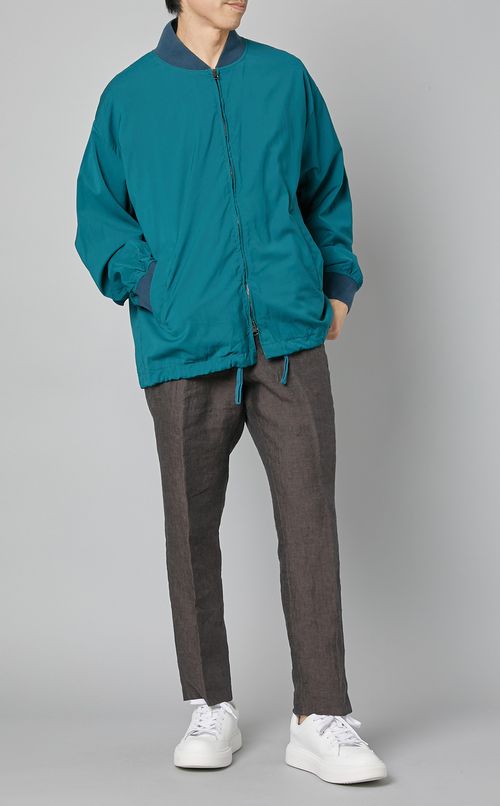 シルクジップブルゾン