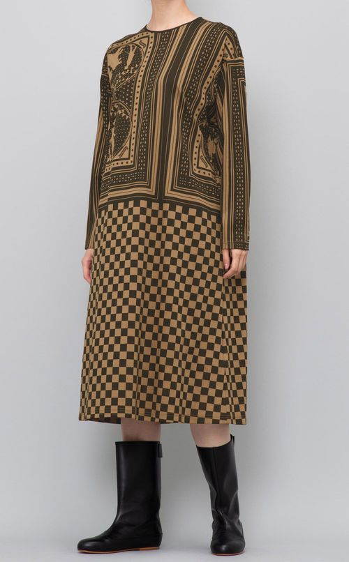 プリントカットソーワンピース