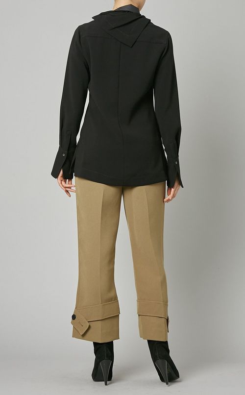 スカーフネックプルオーバーブラウス