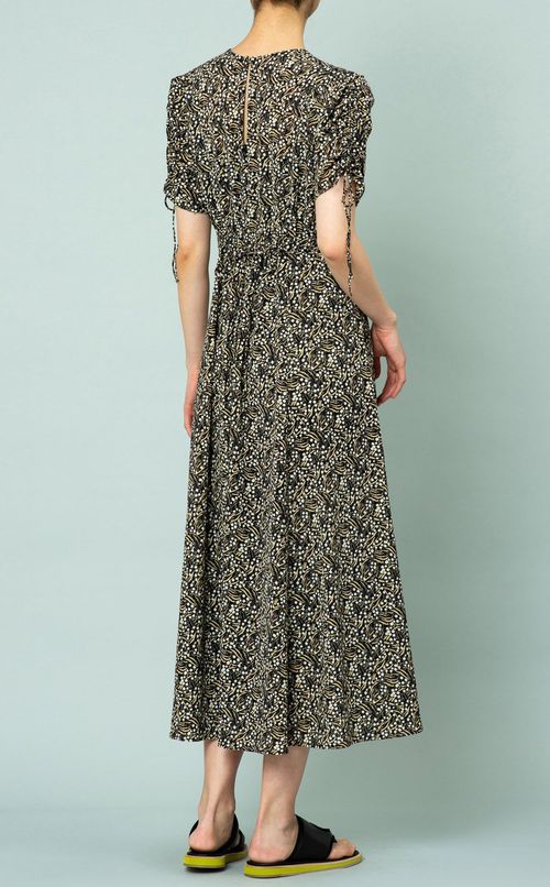 ジョーゼットクレーププリントワンピース