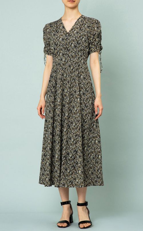 ジョーゼットクレーププリントワンピース