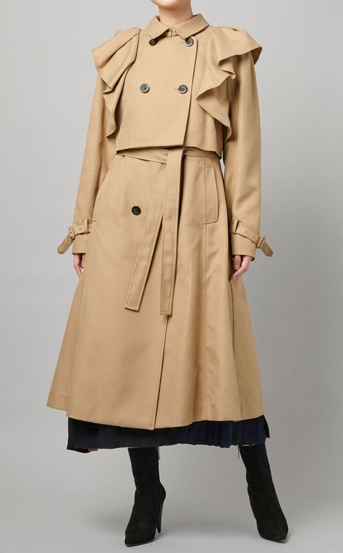 3wayフリルトレンチコート