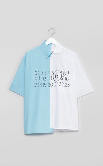 アシンメトリーショートスリーブシャツ