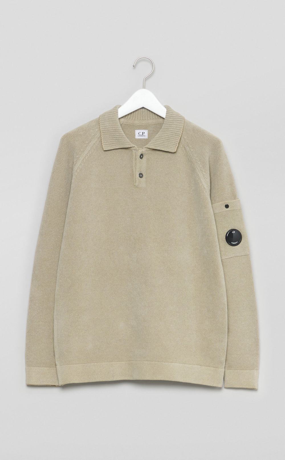 コットンポロカラーニット