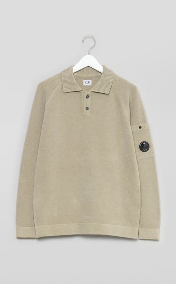 コットンポロカラーニット