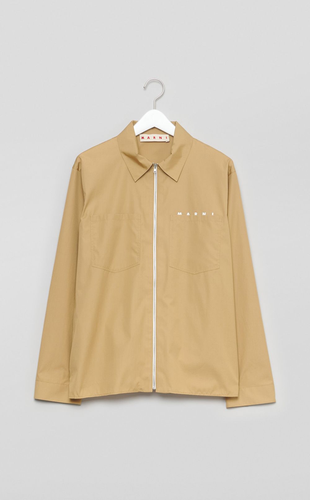 ロゴジップアップシャツ