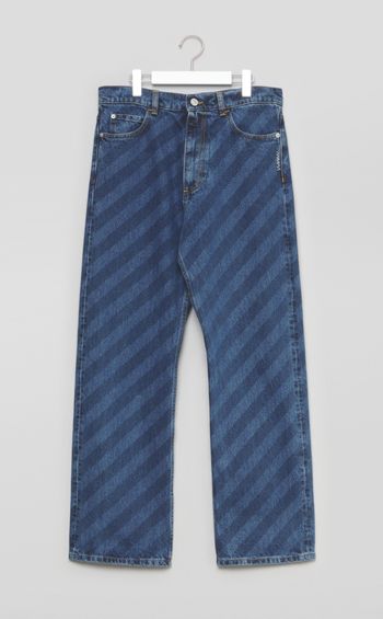 ストライプウォッシュドデニムパンツ