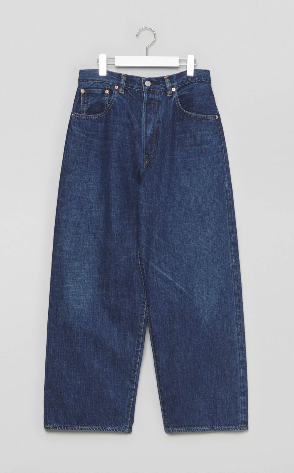 ウォッシュドワイドレッグデニムパンツ