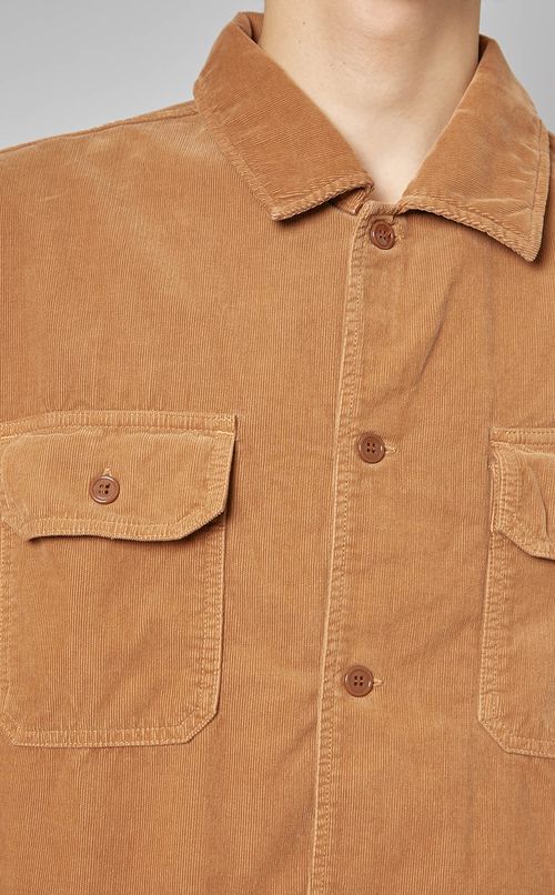 コーデュロイワイドミリタリーシャツ