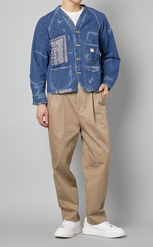 パッチワークデニムジャケット