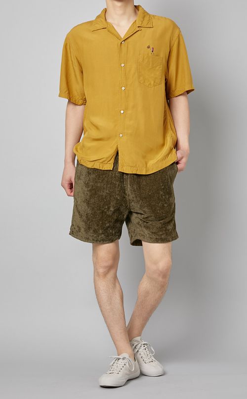 レーヨン刺繍オープンシャツ