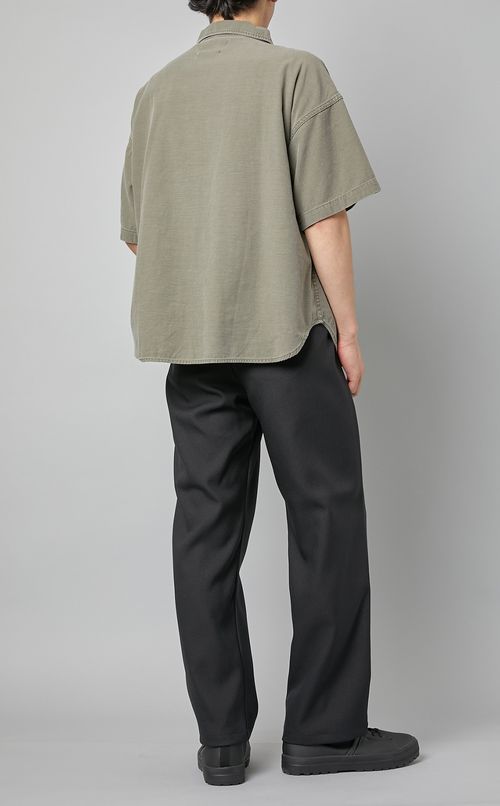 小花スタッズミリタリー半袖シャツ