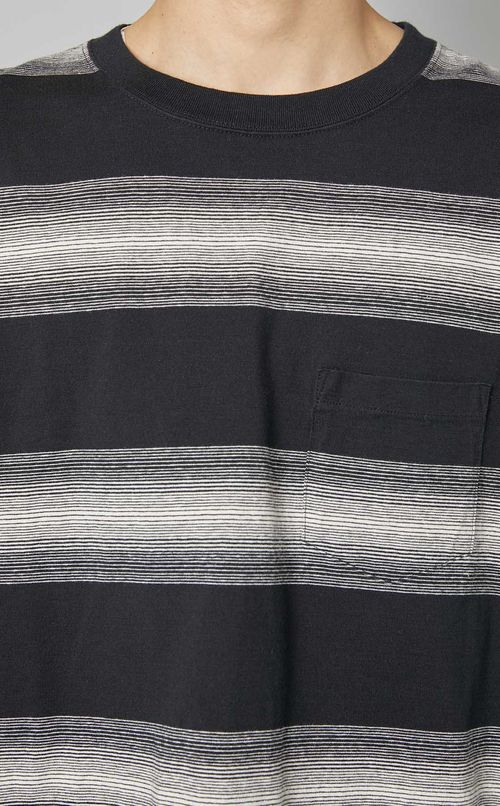 インディゴボーダーロングカットソー