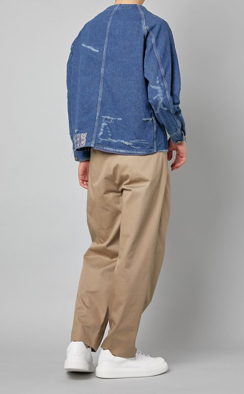 パッチワークデニムジャケット