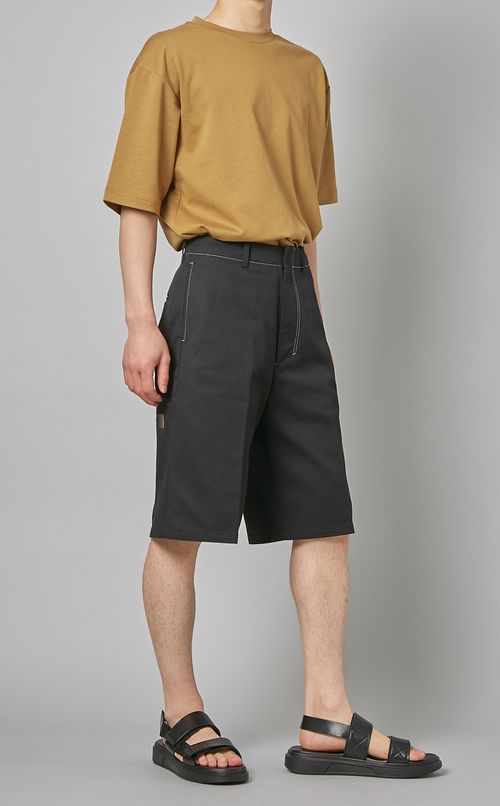 コットン混ワイドショーツ