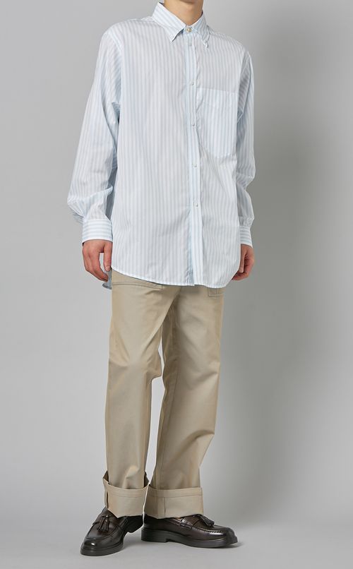 ストライプボタンダウンシャツ