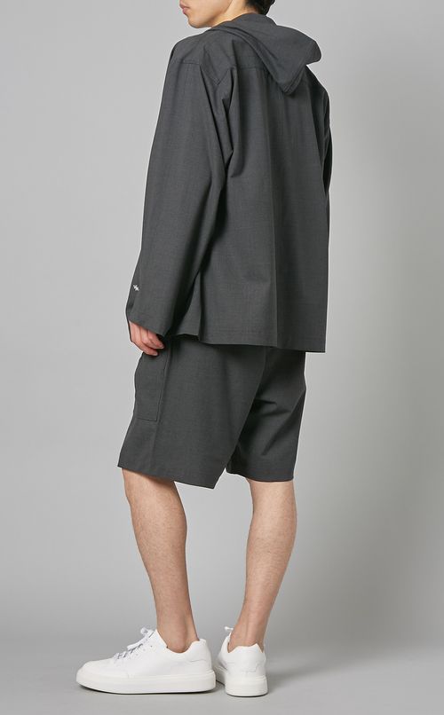 ストレッチウールフードブルゾン