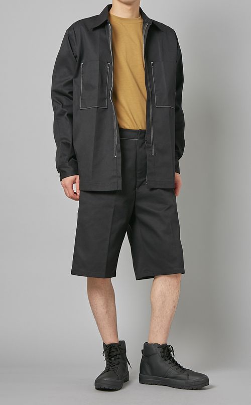 コットン混ワイドショーツ