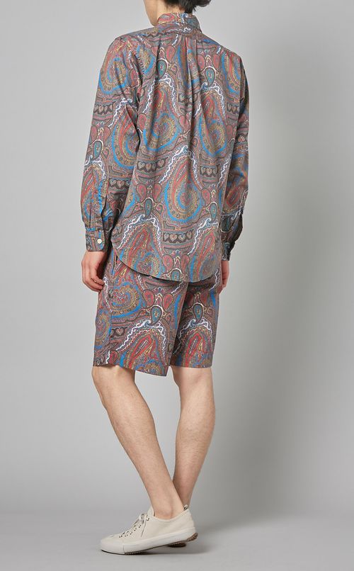 ペイズリープリントシャツ