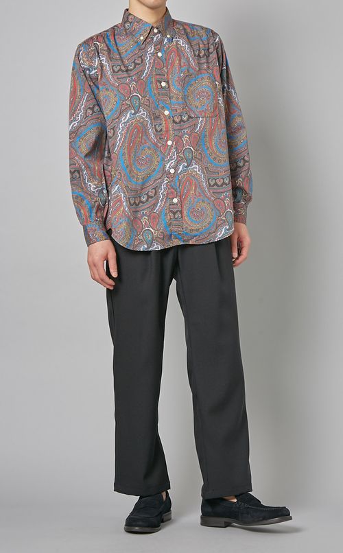 ペイズリープリントシャツ